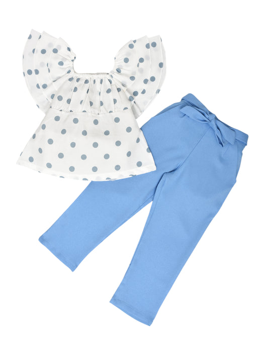 Blue Polka Dots Coord Set