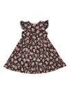 Black & Pink Flower Printed Dress