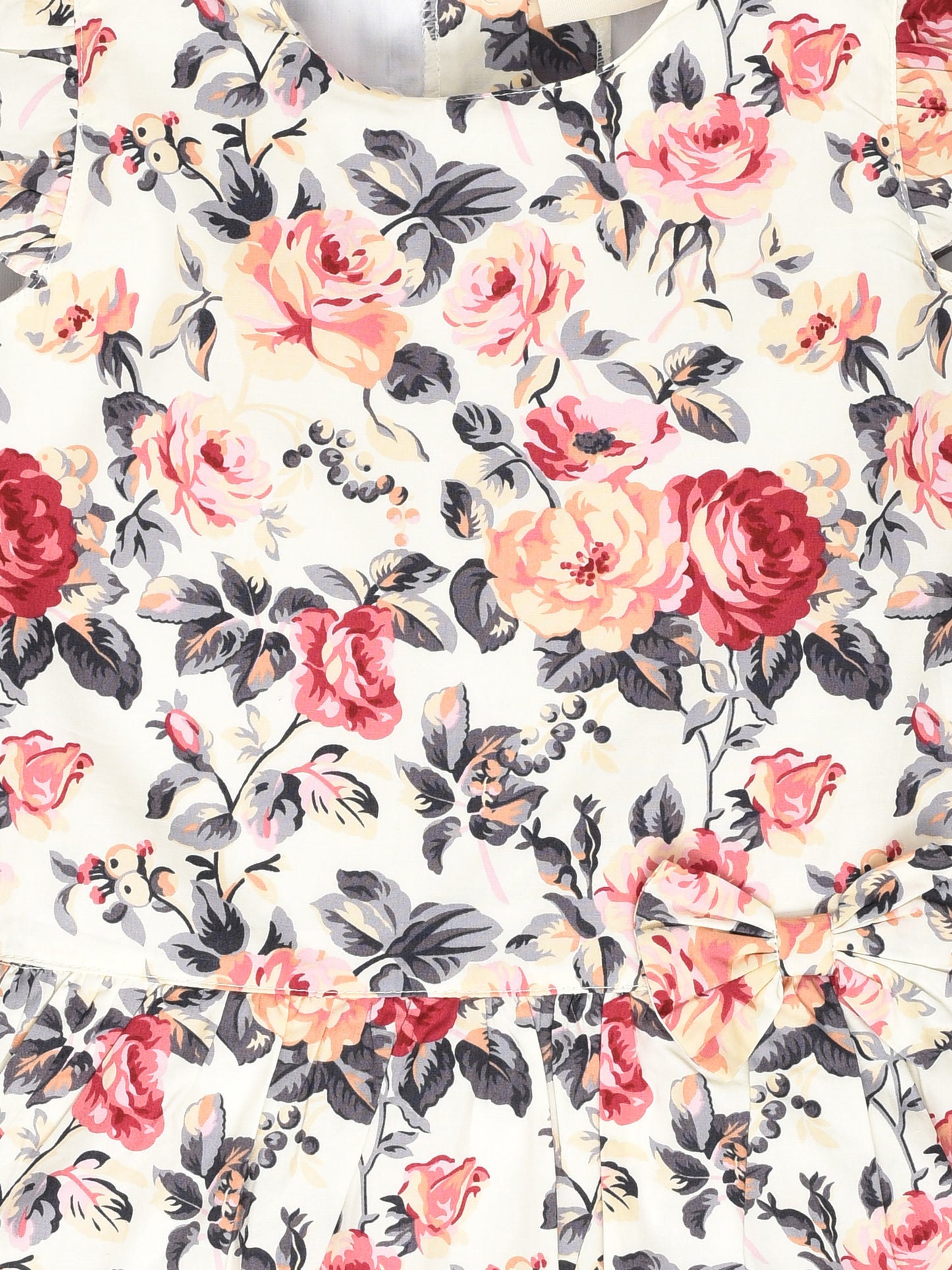 White Dress with Red Flowers