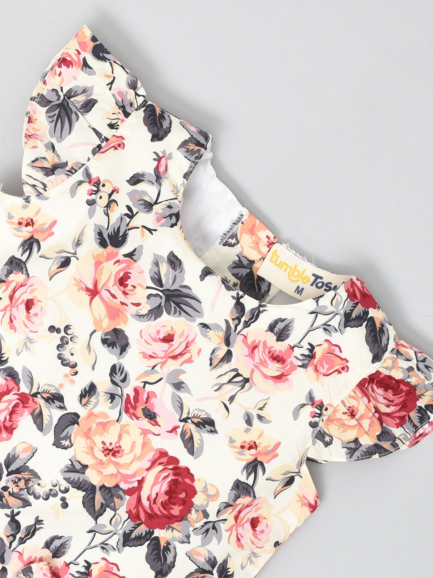 White Dress with Red Flowers
