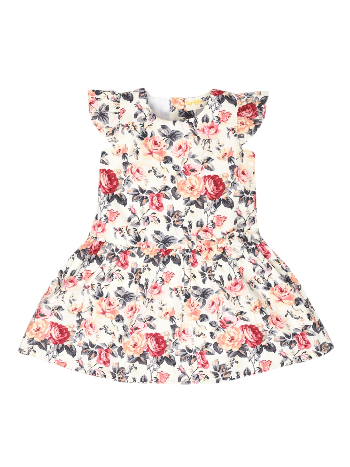 White Dress with Red Flowers