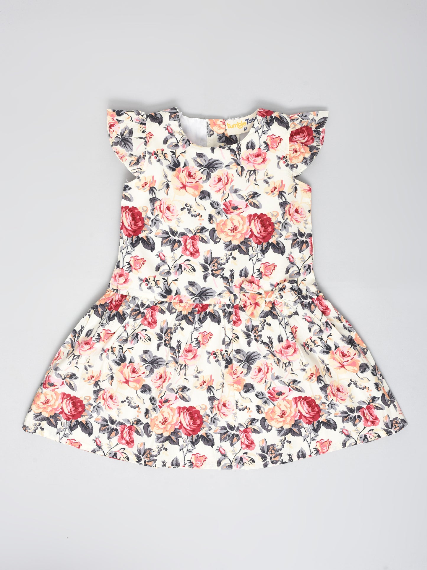White Dress with Red Flowers
