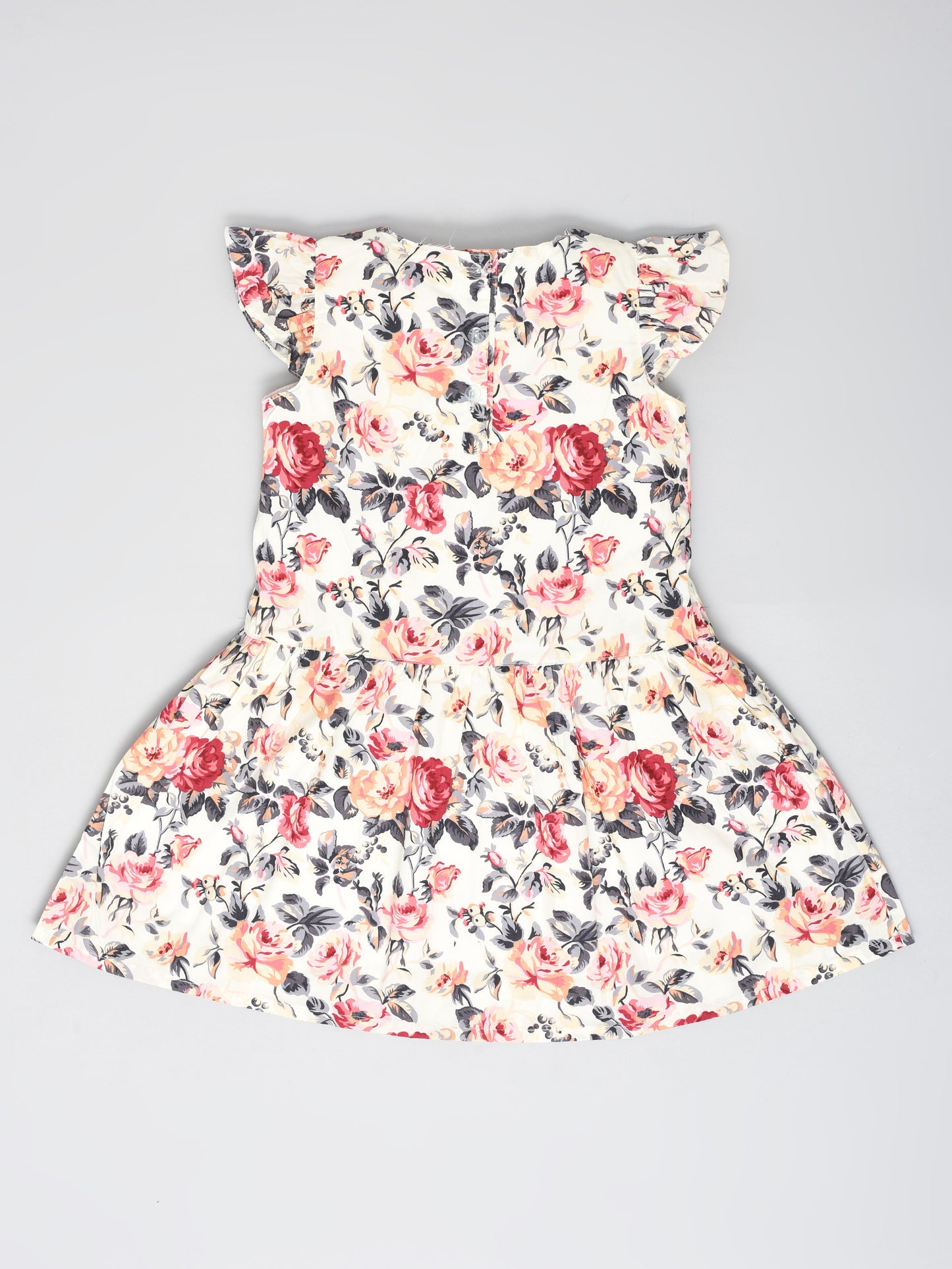White Dress with Red Flowers